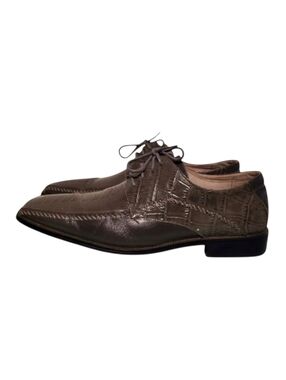 Stacy Adams Gray Leather Lace-Up Derby Dress Shoes Men's Size 12M